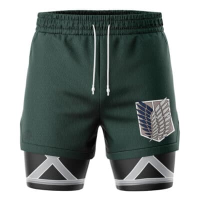 Survey Corps V2 Attack On Titan 2-in-1 Performance Shorts