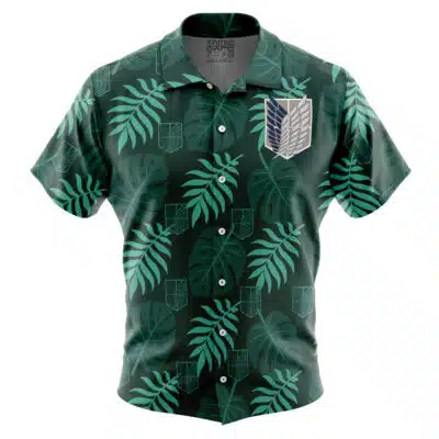 Survey Corps V2 Short Sleeve Button Up Hawaiian Shirt