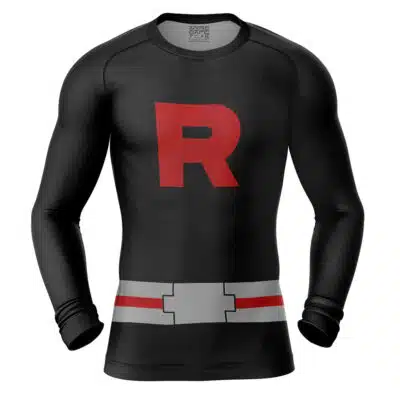 Team Rocket Pokemon Long Sleeve Rash Guard Compression Shirt