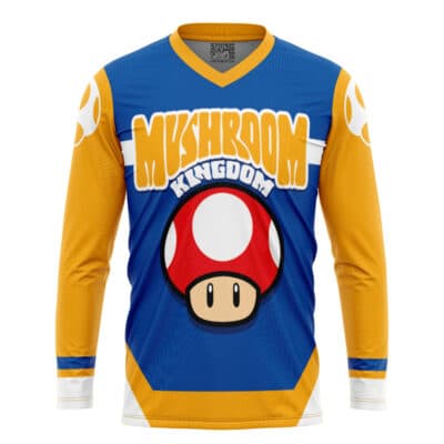 Toad Mushroom Kingdom Super Mario Bros Hockey Jersey