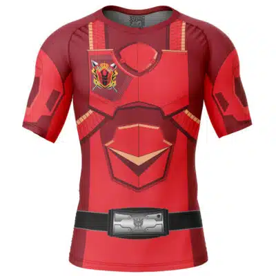 Kuwagata Ohger Cosplay Ohsama Sentai King-Ohger Short Sleeve Rash Guard Compression Shirt