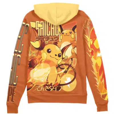 Raichu Pokemon Streetwear Zip Hoodie Jacket