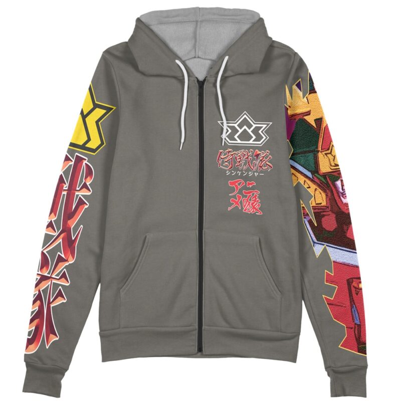 Samurai Sentai Shinkenger Streetwear Zip Hoodie Jacket | Anime Ape