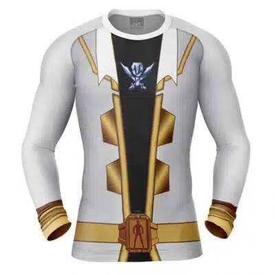 Gokai Silver Cosplay Kaizoku Sentai Gokaiger Long Sleeve Rash Guard Compression Shirt