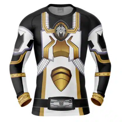 Spider Kumonos Cosplay Ohsama Sentai King-Ohger Long Sleeve Rash Guard Compression Shirt