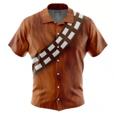 Chewbacca V2 Star Wars Short Sleeve Button Up Hawaiian Shirt