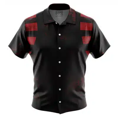 Eijiro Kirishima My Hero Academia Short Sleeve Button Up Hawaiian Shirt