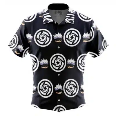 Gojo Pattern Jujutsu Kaisen Short Sleeve Button Up Hawaiian Shirt