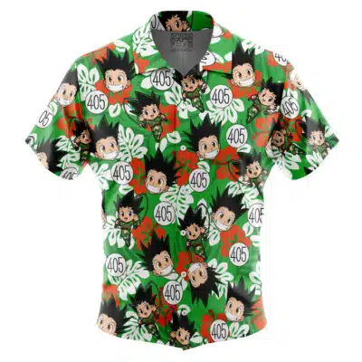 Gon Pattern Hunter X Hunter Short Sleeve Button Up Hawaiian Shirt