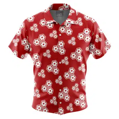 Inuyasha Pattern Inuyasha Short Sleeve Button Up Hawaiian Shirt