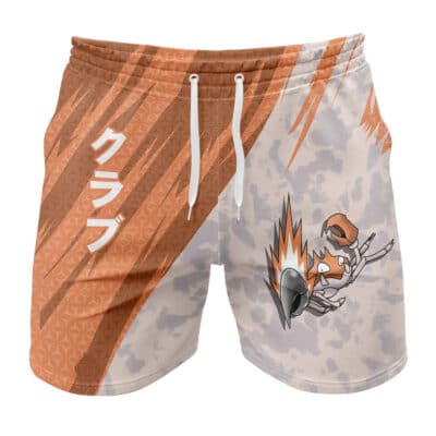 Krabby Attack Pokemon Gym Shorts