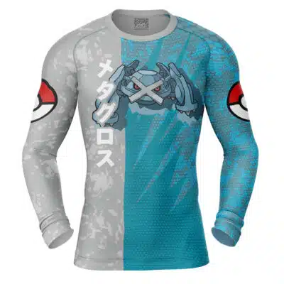 Metagross Attack Pokemon Long Sleeve Rash Guard Compression Shirt
