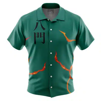 Might Guy 8th Gate V2 Shippuden Short Sleeve Button Up Hawaiian Shirt