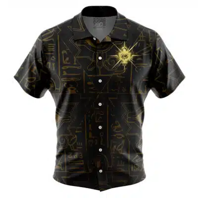Millennium Puzzle YuGiOh Short Sleeve Button Up Hawaiian Shirt