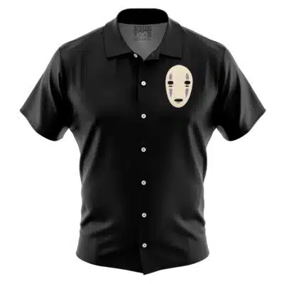 No Face Spirited Away Studio Ghibli Short Sleeve Button Up Hawaiian Shirt