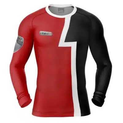 Red Ranger SPD Power Rangers Long Sleeve Rash Guard Compression Shirt
