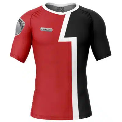 Red Ranger SPD Power Rangers Short Sleeve Rash Guard Compression Shirt