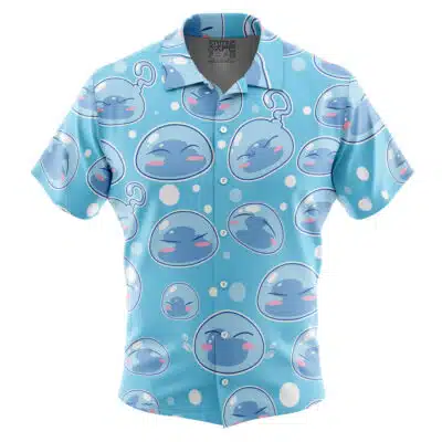 Rimuru Slime That Time I Got Reincarnated As A Slime Short Sleeve Button Up Hawaiian Shirt