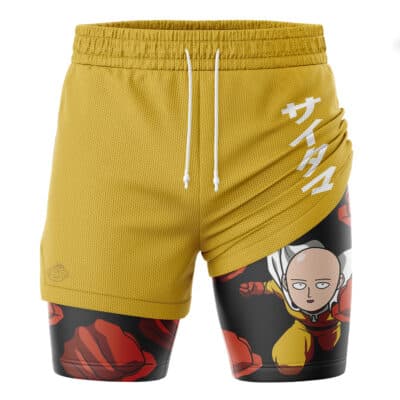 Saitama V2 One Punch Man 2-in-1 Performance Shorts