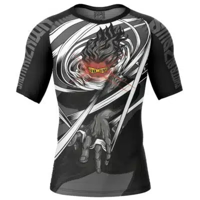 Shota Aizawa Glowing Eyes My Hero Academia Short Sleeve Rash Guard Compression Shirt