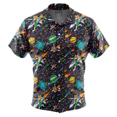 Space Battle Star Fox Button Up Hawaiian Shirt