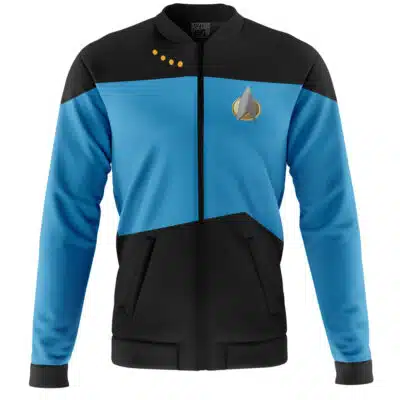 The Next Generation Blue Star Trek Casual Bomber Jacket