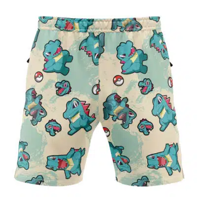 Totodile Pattern Pokemon Versatile Shorts