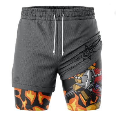 Wargreymon V2 Digimon 2-in-1 Performance Shorts