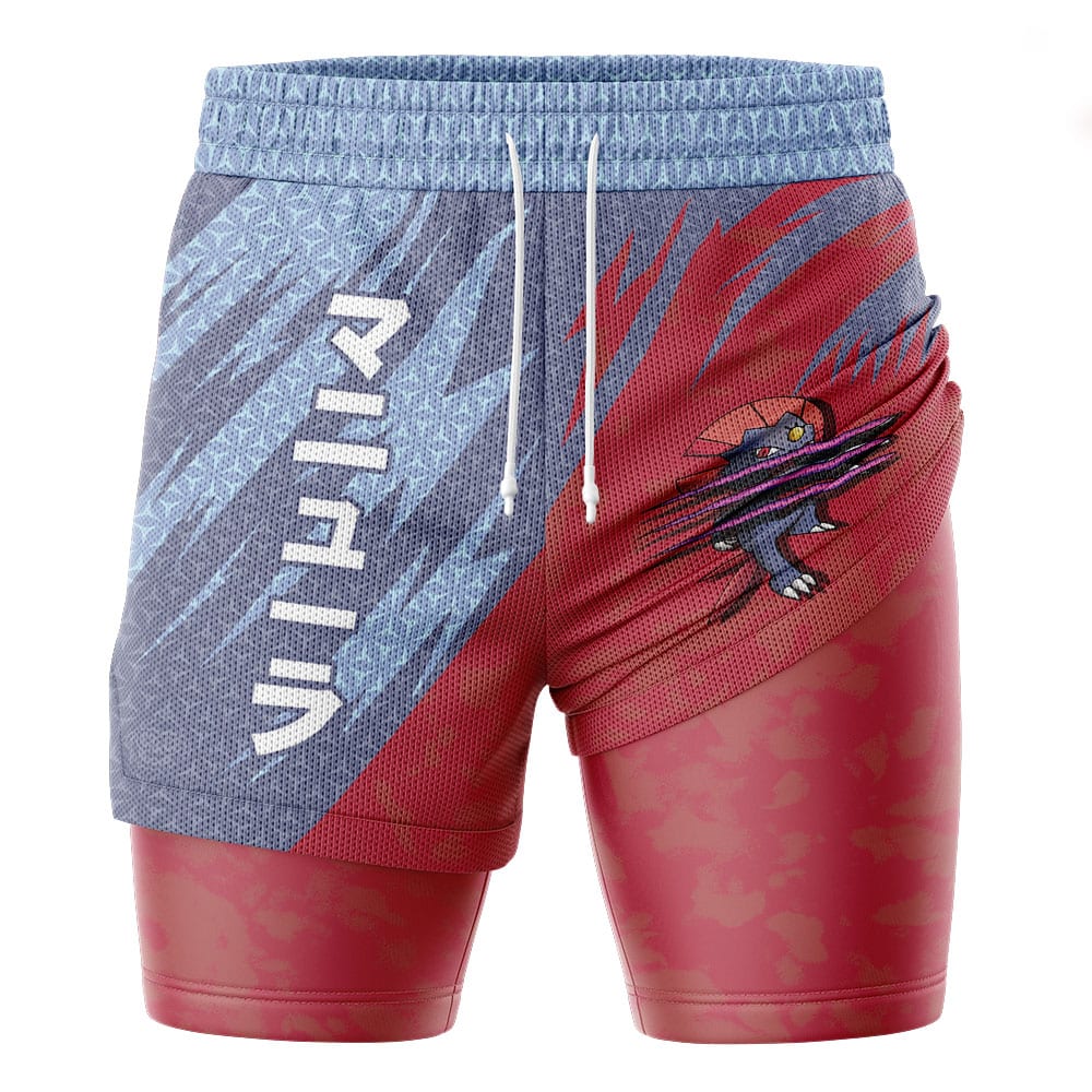 Weavile Attack Pokemon 2-in-1 Performance Shorts - Image 3