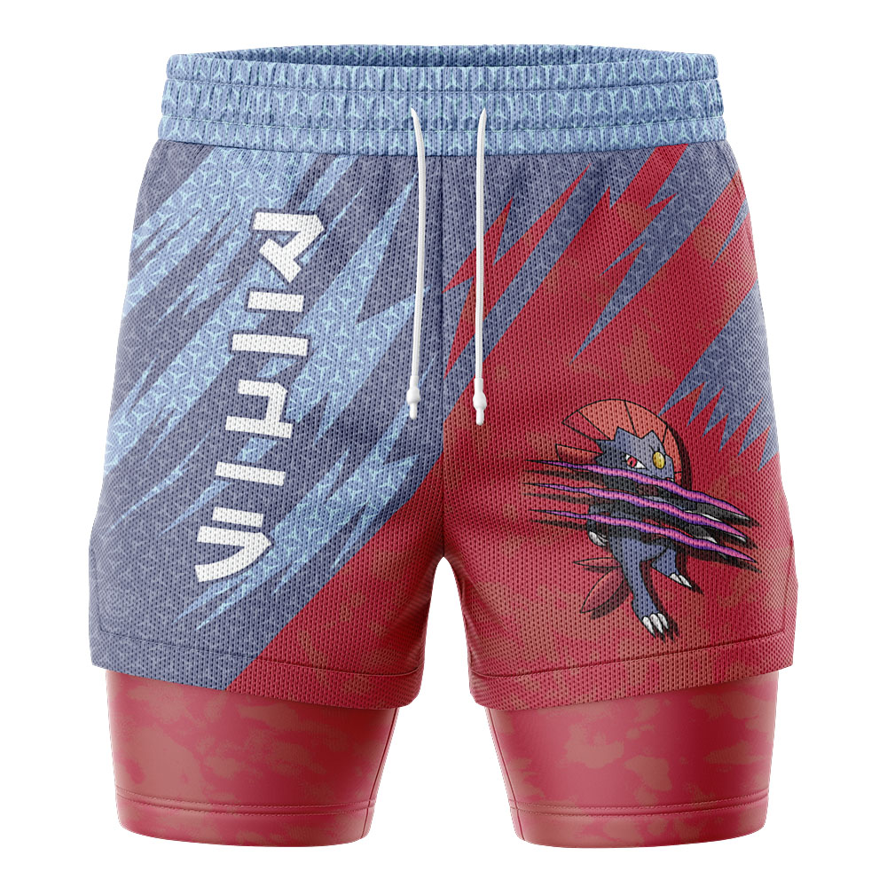 Weavile Attack Pokemon 2-in-1 Performance Shorts