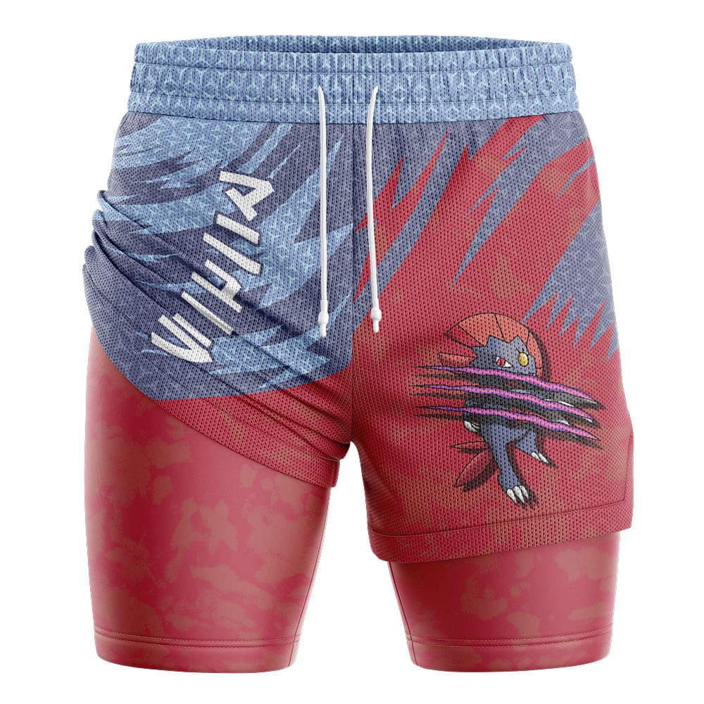 Weavile Attack Pokemon 2-in-1 Performance Shorts - Image 2