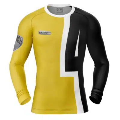 Yellow Ranger SPD Power Rangers Long Sleeve Rash Guard Compression Shirt