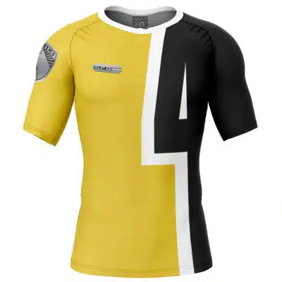 Yellow Ranger SPD Power Rangers Short Sleeve Rash Guard Compression Shirt