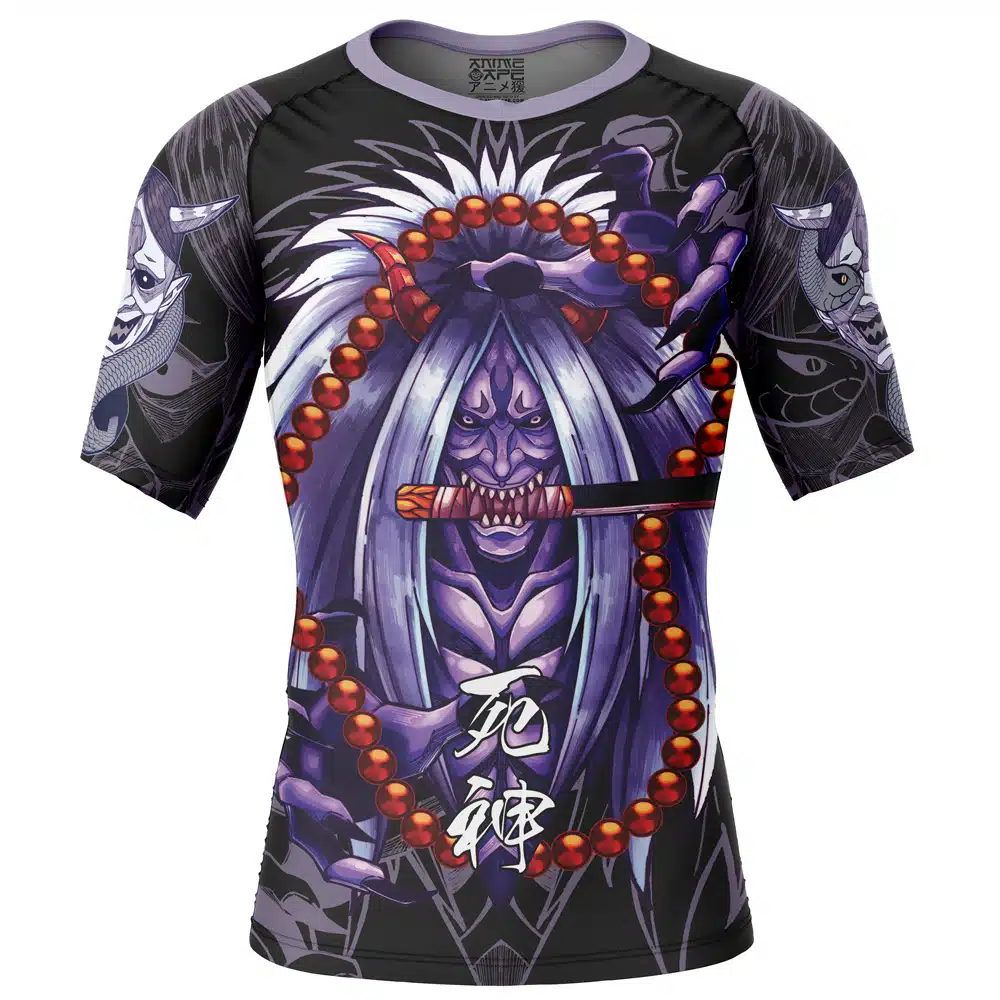 Shinigami Death Seal Shippuden Short Sleeve Rash Guard Compression