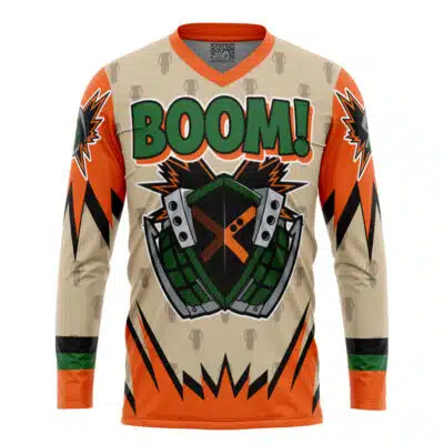 Blazing Bakugo My Hero Academia Hockey Jersey
