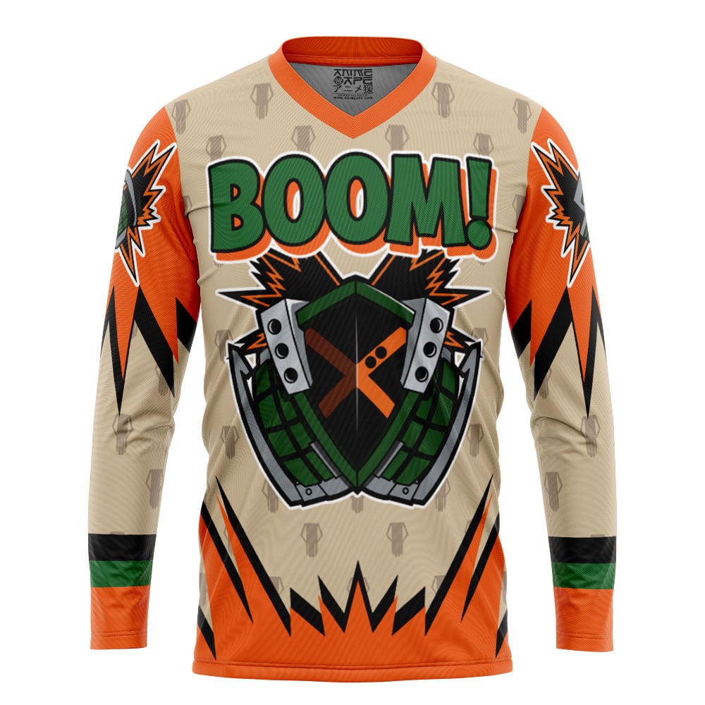 Blazing Bakugo My Hero Academia Hockey Jersey