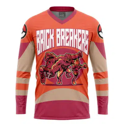 Brick Breakers Fighting Type Pokemon Hockey Jersey