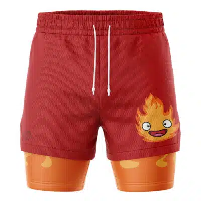 Calcifer Howl’s Moving Castle Studio Ghibli 2-in-1 Performance Shorts