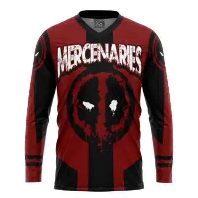 Deadpool Mercenaries Marvel Hockey Jersey