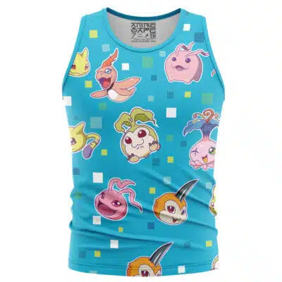Digimon Pattern Digimon Tank Top