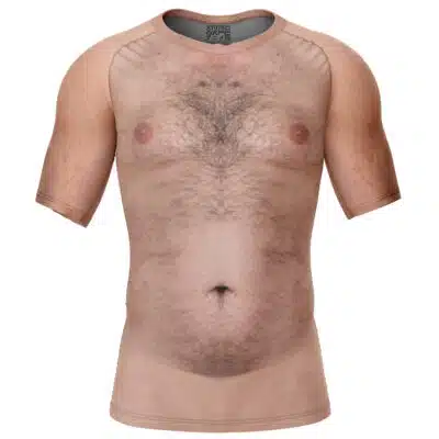 Fat Hairy Body Pop Culture Short Sleeve Rash Guard Compression Shirt