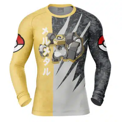 Melmetal Attack Pokemon Long Sleeve Rash Guard Compression Shirt