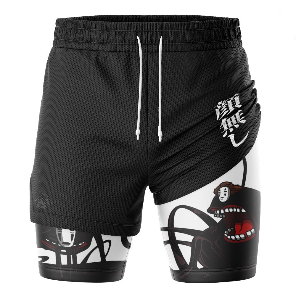 No Face V2 Spirited Away Studio Ghibli 2-in-1 Performance Shorts