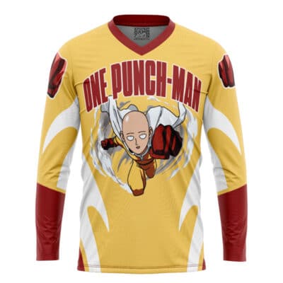 Power Saitama One Punch Man Hockey Jersey