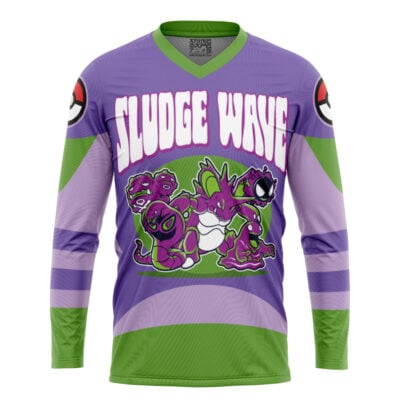 Sludge Waves Poison Type Pokemon Hockey Jersey