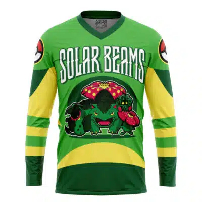 Solar Beams Grass Type Pokemon Hockey Jersey