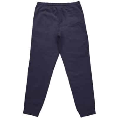 Chisaki Kai Overhaul My Hero Academia Streetwear Sweatpants (Copy) shown from the back in plain dark navy blue, featuring an elastic waistband and ankle cuffs.
