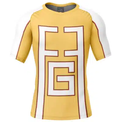 Fat Gum Cosplay My Hero Academia Short Sleeve Rash Guard Compression Shirt