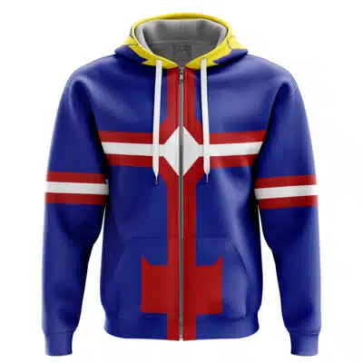 Koichi The Crawler Blue Cosplay My Hero Academia Vigilantes Zip Hoodie Jacket
