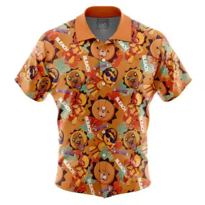 Kon Pattern Bleach Short Sleeve Hawaiian Shirt